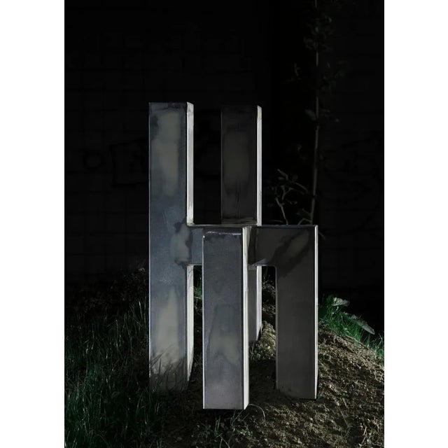Contemporary Chapa y Pintura Steel Seat by Mut Design For Sale - Image 3 of 7