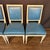Blue French Louis XVI White Painted Blue Leather Dining Chairs -Set of 8 For Sale - Image 8 of 12