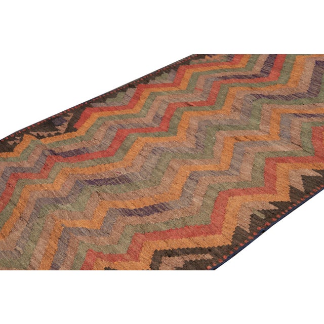 Mid-20th Century Vintage Kilim Runner Rug 4' 5" X 9' 4'' For Sale In New York - Image 6 of 13