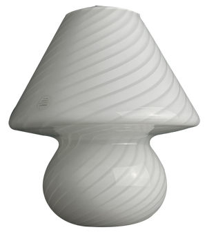 Vintage Swirl Murano Glass Table Lamp Mushroom, Italy, 1970s