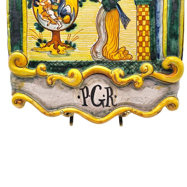 Sculpture Materials Vintage Italian Maiolica Madonna and Child Plaque by Roberto Lanchi, Rome For Sale - Image 7 of 13