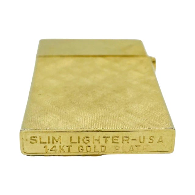 Mid 20th Century Mid 20th Century The "21" Club New York Nyc Restaurant American Airlines 14k Gold Plated Lighter For Sale - Image 5 of 12