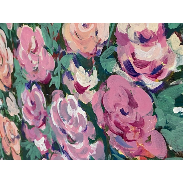 Large Roses Still Life Painting For Sale - Image 9 of 13