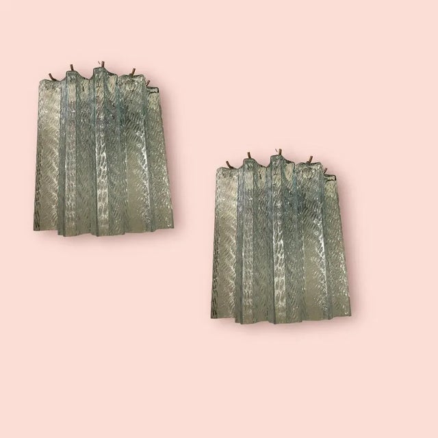 Murano Glass Tube Sconces, 1980s, Set of 2 For Sale - Image 9 of 11