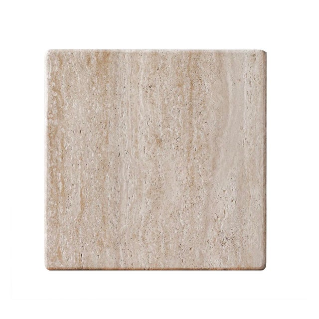 Not Yet Made - Made To Order Matthew Izzo Home Square Mango Wood and Marble Side Table For Sale - Image 5 of 6