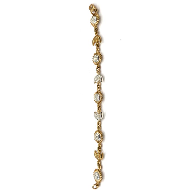 Signed Sergio Bustamante Sterling & Vermeil Sun & Moon Link Bracelet, 1990s For Sale - Image 15 of 18