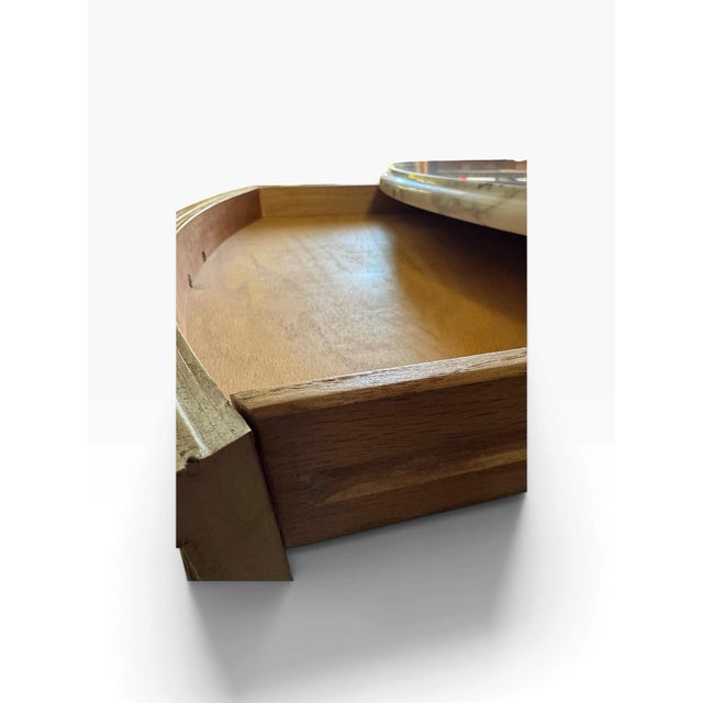 Vintage Weiman Hollywood Regency French Provincial 40-Inch Round Marble-Top Coffee Table With Concealed Drawer For Sale - Image 12 of 12