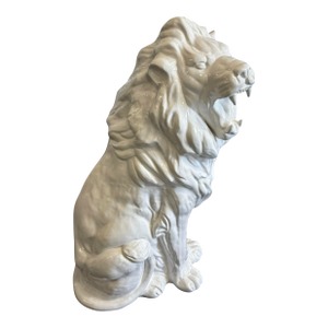 1970s Vintage Blanc De Chine Large Ceramic Lion Statue