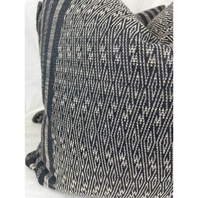 Custom pair of 22” pillows covered in Gaston Y Daniela “Santona” in marron. These pillows have tapered corners to prevent...