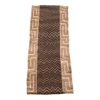 Lg Kuba Kasai Appliqués Raffia Textile 45" by 19" For Sale