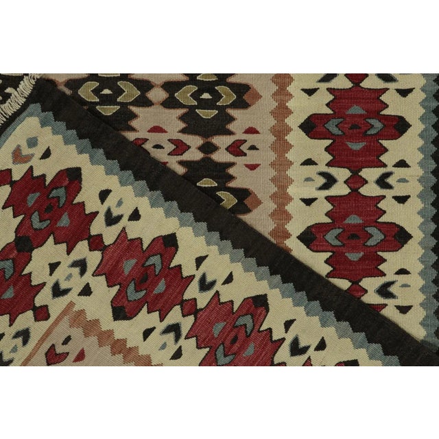 1920s Antique Kilim in Red, Beige-Brown and Green Tribal Geometric Pattern For Sale In New York - Image 6 of 6