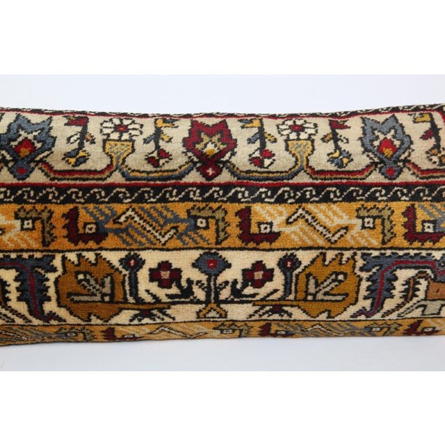 Textile Home Decor Handwoven Vintage Rug Lumbar Pillow Cover -16'' X 45'' For Sale - Image 7 of 8