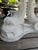 White Painted Round Dolphin Pedestal Dining Table For Sale - Image 8 of 12