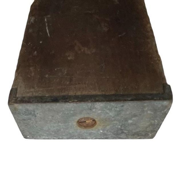 Early 19th Century Stanley Primitive Wooden Metal Ends Bubble Level For Sale - Image 9 of 13