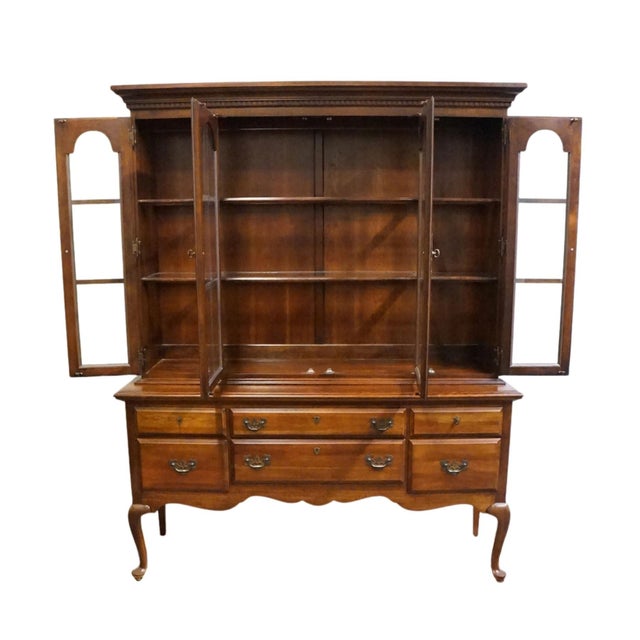 Mount Vernon Furniture Co. Solid Cherry Traditional Style 62" Buffet W. China Cabinet 100-560 For Sale - Image 4 of 13