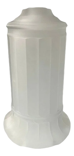 Vianne Art Deco Ripped Cylinder Frosted Glass Light Up Lamp Shade