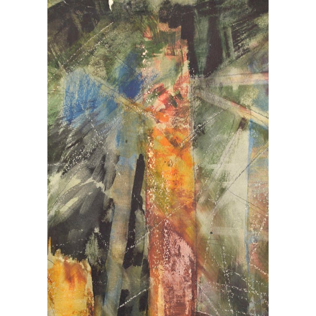Albert Goltjakov, Sunlight in the Forest, 1960s, Watercolor For Sale - Image 3 of 5