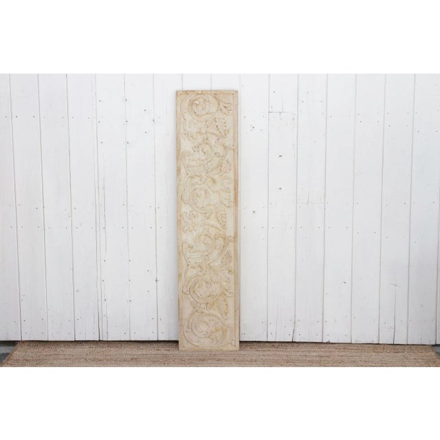 Indian French Colonial Carved Wood Panel For Sale - Image 3 of 10