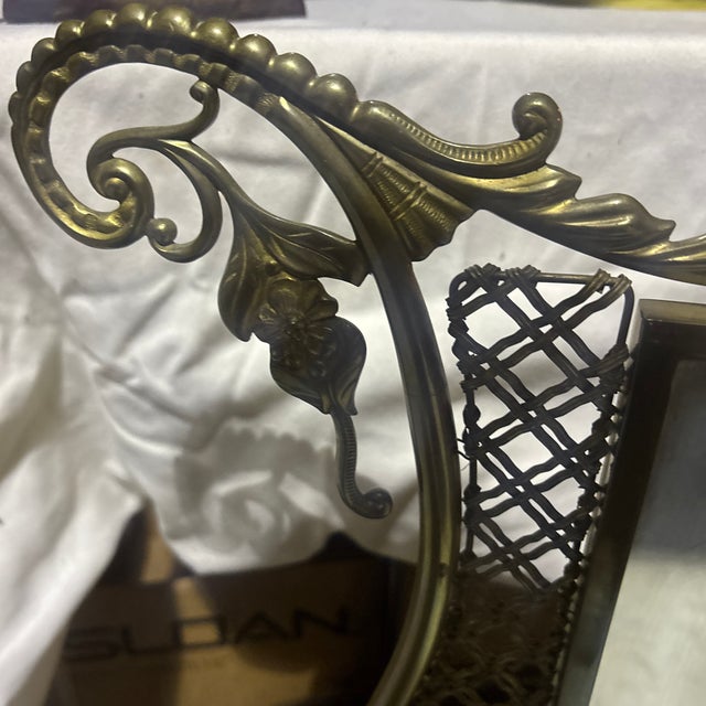 English Brass Free Standing Mirror For Sale - Image 3 of 6
