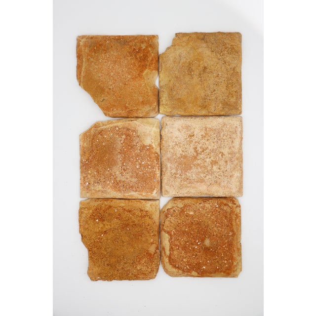 White 17th Century Set of Six Floral Tiles, Portuguese For Sale - Image 8 of 14