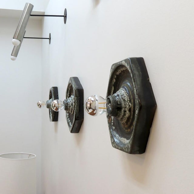 German Ceramic Wall Lights, 1960 For Sale - Image 9 of 10