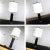 Mid 20th Century Chrome & Black Faux Leather International Style Cylindrical Table Lamp After Walter Von Nessen For Sale - Image 11 of 13