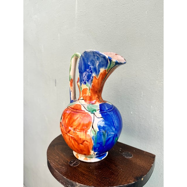 Late 20th Century Pitcher – Mexican Folk Art Ceramic Ewer / Jarra For Sale In Miami - Image 6 of 6