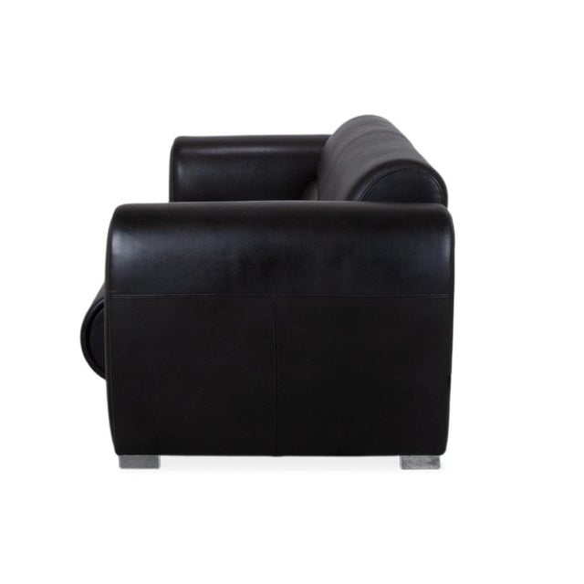 Sumo Leather Two-Seater Black Sofa by Brühl For Sale - Image 12 of 13