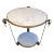 White Gold Leaf & Marble Wrought Iron Table For Sale