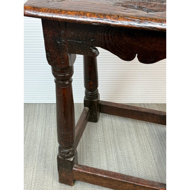 18th Century Antique English Oak Joint Stool For Sale - Image 11 of 11
