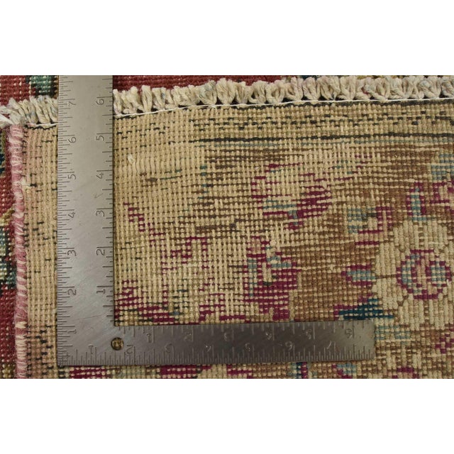 Tabriz Rug 9’1” X 12’4” Red Wool Vintage Distressed Hand-Knotted Carpet For Sale - Image 15 of 15