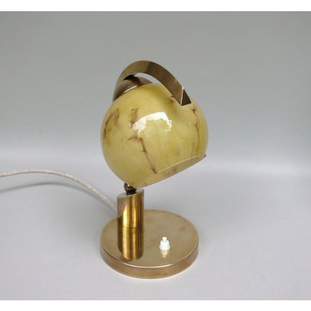 1920s Art Deco Bauhaus Bedside Lamp in Brass from WMF, 1920s For Sale - Image 5 of 18