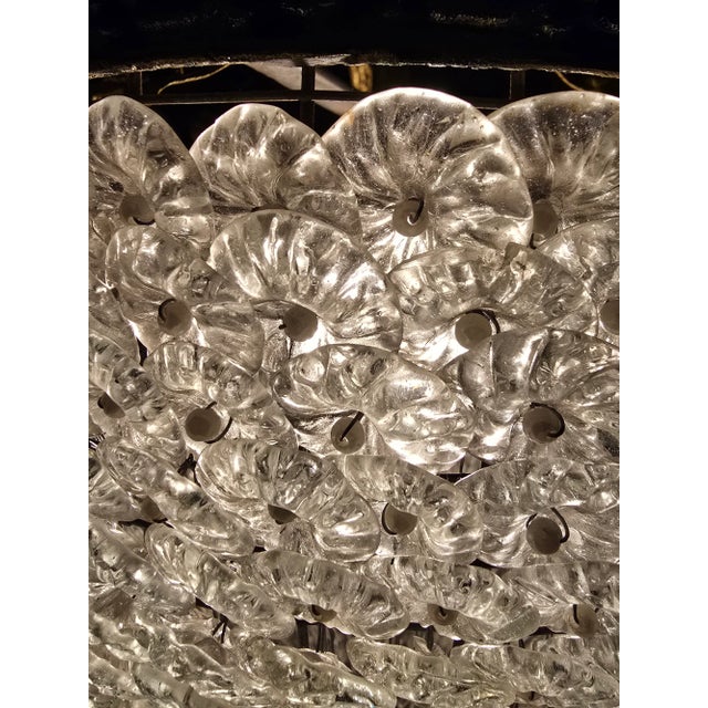 Vintage Mid Century Bagues Style Pearl Jeweled Chandelier For Sale - Image 10 of 12
