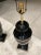 Pair of Black Glazed Porcelain & Bronze Urn Table Lamps From Marbro For Sale - Image 9 of 13