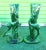 Vintage Royal Haegar Bright Green Drip Glaze Mid Century Modern Leaping Gazelle Vases- a Pair For Sale - Image 10 of 10