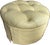 Custom 30" Round Leather Ottoman in Butter Yellow This 30-inch round ottoman arrives fully decided. Upholstered in supple...