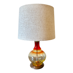 Mid Century Blenko Amberina Table Lamp