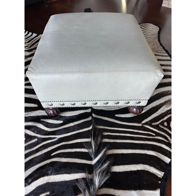 Ralph Lauren Aran Isles Ottoman or Coffee Table in Leather For Sale - Image 11 of 14