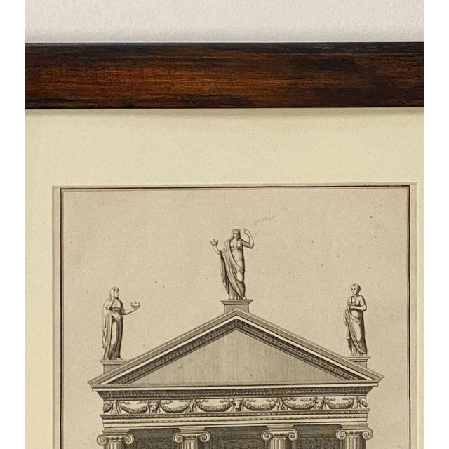 Neoclassical Grand Tour Original Neoclassical Engraving, Italy Circa 1780 For Sale - Image 3 of 6