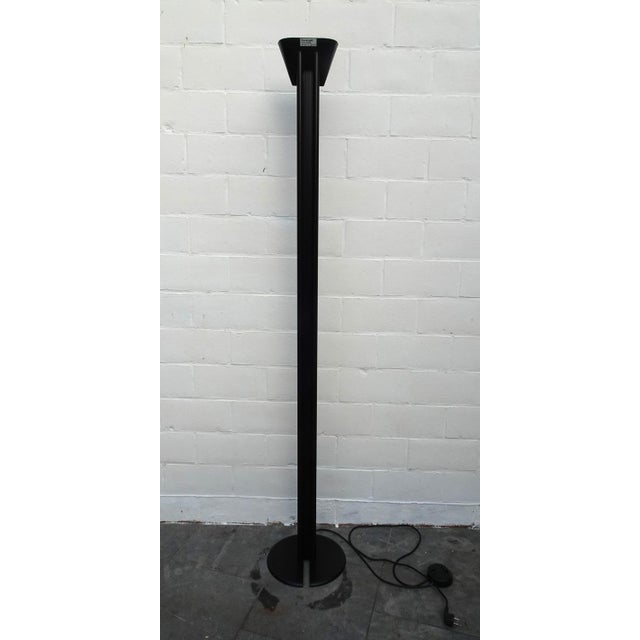 Vintage Italian Black Metal Floor Lamp by Lami Progretti, 1980 For Sale - Image 3 of 18