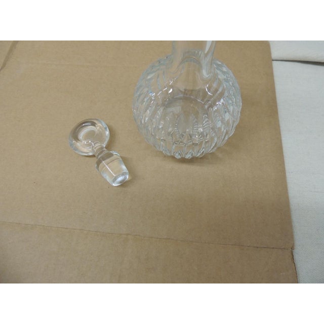 Modern Vintage Small Round Cut Crystal German Decanter For Sale - Image 3 of 6