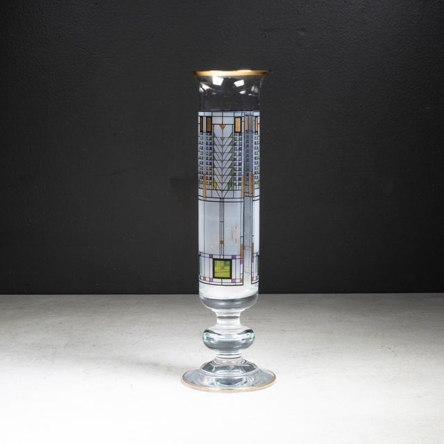 Frank Lloyd Wright Omaggio "Tree of Life" Glass Vase, Frank Lloyd Wright, Italy, 1997 For Sale - Image 4 of 7