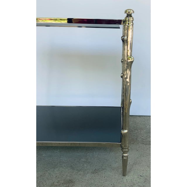 Modern Global Views Modern Polished Nickel Arbor Side Table For Sale - Image 3 of 4