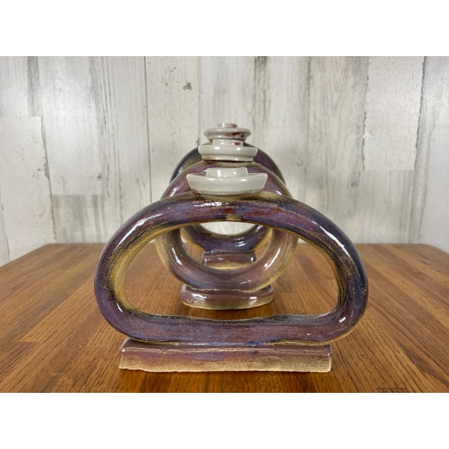 Set of Three Ceramic Candle Holders For Sale - Image 12 of 12