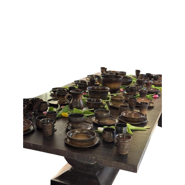 Ceramic Dinner Service by Jean Marais for Vallauris, 1960s, Set of 89 For Sale - Image 3 of 12