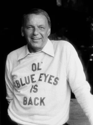 "Frank Sinatra During the Rehearsal for TV Special "Ol' Blue Eyes Is Back," 1973" Black and White Signed Photograph Print by Ed Thrasher