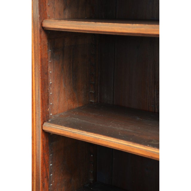 Antique Victorian Walnut Open Bookcase with Adjustable Shelves, 1880 For Sale - Image 6 of 18