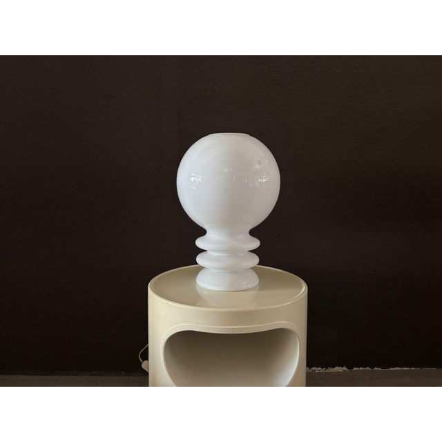 Vintage Glass Table Lamp by Herbert Proft for Glashütte Limburg, Germany, 1970s For Sale - Image 4 of 9