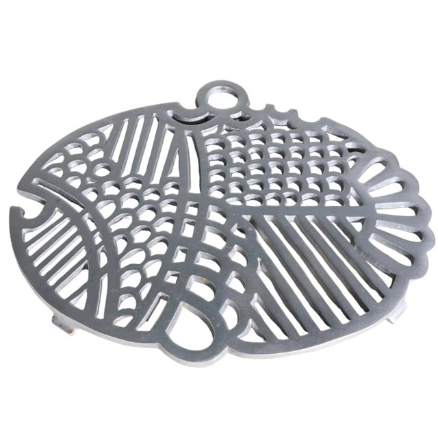 1970s Cast Aluminum Dansk Fish Trivet Made in Taiwan C 1970's For Sale - Image 5 of 7