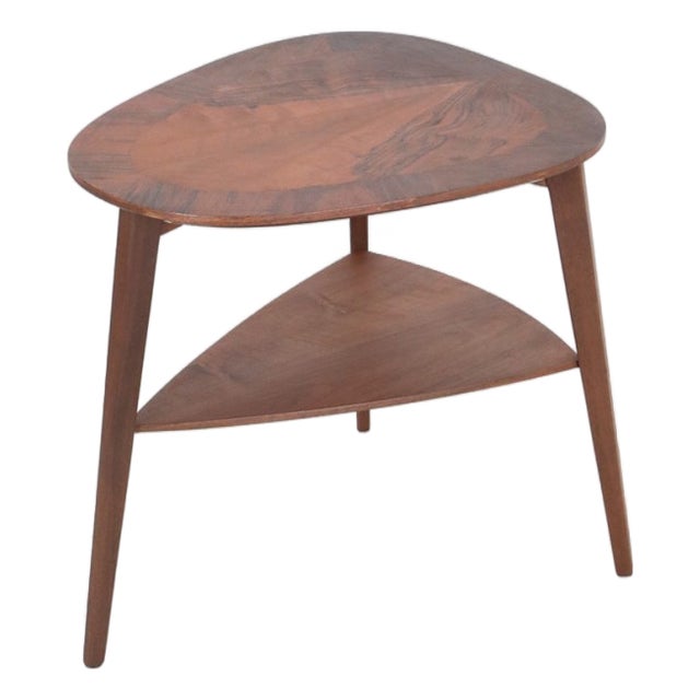 Danish Walnut Side Table by Jørgen Aakjær Jørgensen for Møbelintarsia, 1960s For Sale